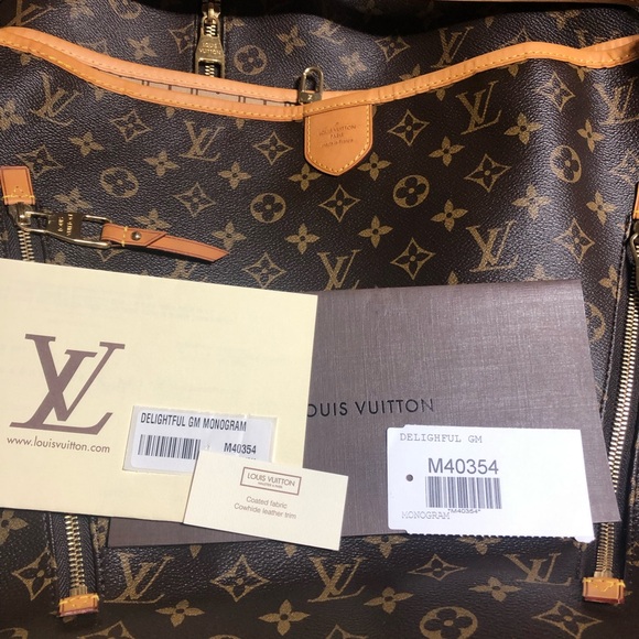 π RARE π DISCONTINUED DELIGHTFUL GM LOUIS VUITTON HUGE HOBO W/ RECEIPT TAGS - Picture 2 of 13